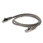 Picture of 5ft Gray CAT 6 Shielded PVC Ethernet Cable Snagless Easy Clear Boot TAA RJ-45 M/M
