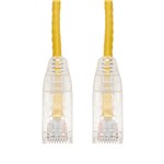 Picture of 100-Pack 5ft Yellow CAT 6 Slim PVC Ethernet Cable Snagless Clear-Claw RJ-45 M/M Bulk Bag Packaged, No Twist Ties