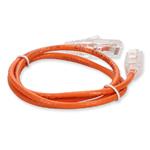 Picture of 5ft Orange CAT 6 Slim PVC Ethernet Cable Snagless Clear-Claw RJ-45 M/M