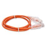 Picture of 5ft Orange CAT 6 Slim PVC Ethernet Cable Snagless Clear-Claw RJ-45 M/M