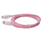 Picture of 5ft Pink CAT 6A Slim PVC Ethernet Cable Snagless Clear-Claw RJ-45 M/M