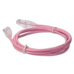 Picture of 5ft Pink CAT 6A Slim PVC Ethernet Cable Snagless Clear-Claw RJ-45 M/M