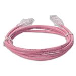 Picture of 5ft Pink CAT 6A Slim PVC Ethernet Cable Snagless Clear-Claw RJ-45 M/M