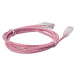 Picture of 5ft Pink CAT 6A Slim PVC Ethernet Cable Snagless Clear-Claw RJ-45 M/M