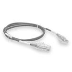 Picture of 5ft Gray CAT 6 Slim PVC Ethernet Cable Snagless Clear-Claw RJ-45 M/M