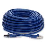 Picture of 60ft Blue CAT 7 Shielded (S/FTP) PVC Ethernet Cable Snagless Bubble Boot RJ-45 M/M
