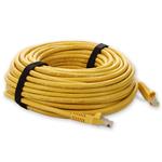 Picture of 65ft Yellow CAT 6A PVC Ethernet Cable Snagless Bubble Boot RJ-45 M/M