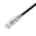 Picture of 6ft Black CAT 6A PVC Ethernet Cable Snagless Easy Clear Boot TAA RJ-45 M/M
