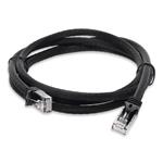 Picture of 6ft Black CAT 6A PVC Ethernet Cable Snagless Bubble Boot RJ-45 M/M