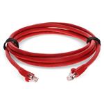 Picture of 6ft Red CAT 6A PVC Ethernet Cable Snagless Bubble Boot RJ-45 M/M