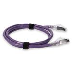 Picture of 6ft Purple CAT 6A Shielded PVC Ethernet Cable Snagless Easy Clear Boot RJ-45 M/M