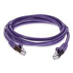 Picture of 6ft Purple CAT 6 Shielded PVC Ethernet Cable Snagless Easy Clear Boot RJ-45 M/M