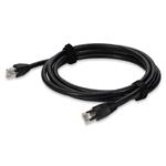 Picture of 6ft Black CAT 6 Shielded PVC Ethernet Cable Snagless Easy Clear Boot RJ-45 M/M