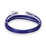 Picture of 6ft Purple CAT 6A Slim PVC Ethernet Cable Snagless Clear-Claw RJ-45 M/M