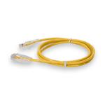Picture of 6ft Yellow CAT 6A Slim PVC Ethernet Cable Snagless Clear-Claw RJ-45 M/M