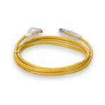 Picture of 6ft Yellow CAT 6A Slim PVC Ethernet Cable Snagless Clear-Claw RJ-45 M/M