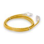 Picture of 6ft Yellow CAT 6A Slim PVC Ethernet Cable Snagless Clear-Claw RJ-45 M/M