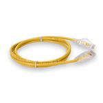 Picture of 6ft Yellow CAT 6A Slim PVC Ethernet Cable Snagless Clear-Claw RJ-45 M/M