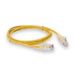 Picture of 6ft Yellow CAT 6A Slim PVC Ethernet Cable Snagless Clear-Claw RJ-45 M/M