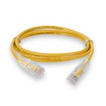 Picture of 6ft Yellow CAT 6A Slim PVC Ethernet Cable Snagless Clear-Claw RJ-45 M/M