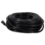 Picture of 75ft Black CAT 6A PVC Ethernet Cable Snagless Bubble Boot RJ-45 M/M
