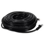 Picture of 75ft Black CAT 6A PVC Ethernet Cable Snagless Bubble Boot RJ-45 M/M