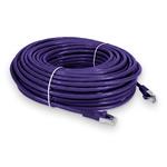 Picture of 75ft Purple CAT 6 Shielded PVC Ethernet Cable Snagless Easy Clear Boot RJ-45 M/M