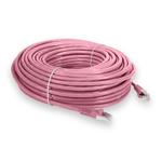 Picture of 75ft Pink CAT 6 Shielded PVC Ethernet Cable Snagless Easy Clear Boot RJ-45 M/M