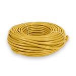 Picture of 75ft Yellow CAT 6 Shielded PVC Ethernet Cable Snagless Easy Clear Boot RJ-45 M/M