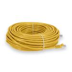 Picture of 75ft Yellow CAT 6 Shielded PVC Ethernet Cable Snagless Easy Clear Boot RJ-45 M/M