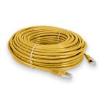 Picture of 75ft Yellow CAT 6 Shielded PVC Ethernet Cable Snagless Easy Clear Boot RJ-45 M/M