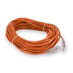 Picture of 75ft Orange CAT 6 Slim PVC Ethernet Cable Snagless Clear-Claw RJ-45 M/M
