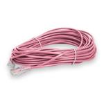 Picture of 75ft Pink CAT 6 Slim PVC Ethernet Cable Snagless Clear-Claw RJ-45 M/M