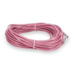Picture of 75ft Pink CAT 6 Slim PVC Ethernet Cable Snagless Clear-Claw RJ-45 M/M