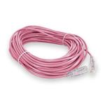 Picture of 75ft Pink CAT 6 Slim PVC Ethernet Cable Snagless Clear-Claw RJ-45 M/M