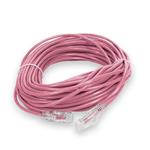 Picture of 75ft Pink CAT 6 Slim PVC Ethernet Cable Snagless Clear-Claw RJ-45 M/M