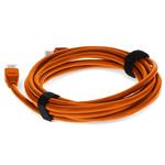 Picture of 7ft Orange CAT 5E PVC Ethernet Cable Snagless Easy Clear Boot TAA RJ-45 M/M