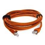 Picture of 7ft Orange CAT 5E PVC Ethernet Cable Snagless Easy Clear Boot TAA RJ-45 M/M