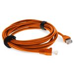 Picture of 7ft Orange CAT 5E PVC Ethernet Cable Snagless Bubble Boot RJ-45 M/M