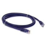 Picture of 7ft Purple CAT 6 PVC Ethernet Cable Snagless Bubble Boot RJ-45 M/M