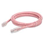 Picture of 7ft Pink CAT 6A PVC Ethernet Cable Snagless Bubble Boot RJ-45 M/M
