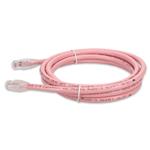 Picture of 7ft Pink CAT 6A PVC Ethernet Cable Snagless Bubble Boot RJ-45 M/M