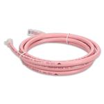 Picture of 7ft Pink CAT 6A PVC Ethernet Cable Snagless Bubble Boot RJ-45 M/M
