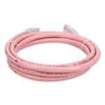 Picture of 7ft Pink CAT 6A PVC Ethernet Cable Snagless Bubble Boot RJ-45 M/M
