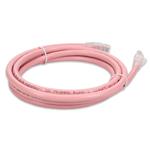 Picture of 7ft Pink CAT 6A PVC Ethernet Cable Snagless Bubble Boot RJ-45 M/M
