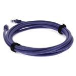 Picture of 7ft Purple CAT 6A PVC Ethernet Cable Snagless Bubble Boot RJ-45 M/M