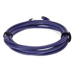 Picture of 7ft Purple CAT 6A PVC Ethernet Cable Snagless Bubble Boot RJ-45 M/M