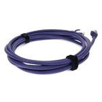 Picture of 7ft Purple CAT 6A PVC Ethernet Cable Snagless Bubble Boot RJ-45 M/M
