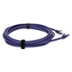 Picture of 7ft Purple CAT 6A PVC Ethernet Cable Snagless Bubble Boot RJ-45 M/M
