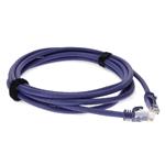 Picture of 7ft Purple CAT 6A PVC Ethernet Cable Snagless Bubble Boot RJ-45 M/M
